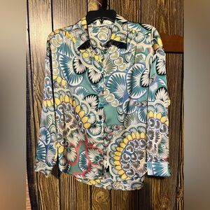 Floral Button Down Shirt - Multicolor